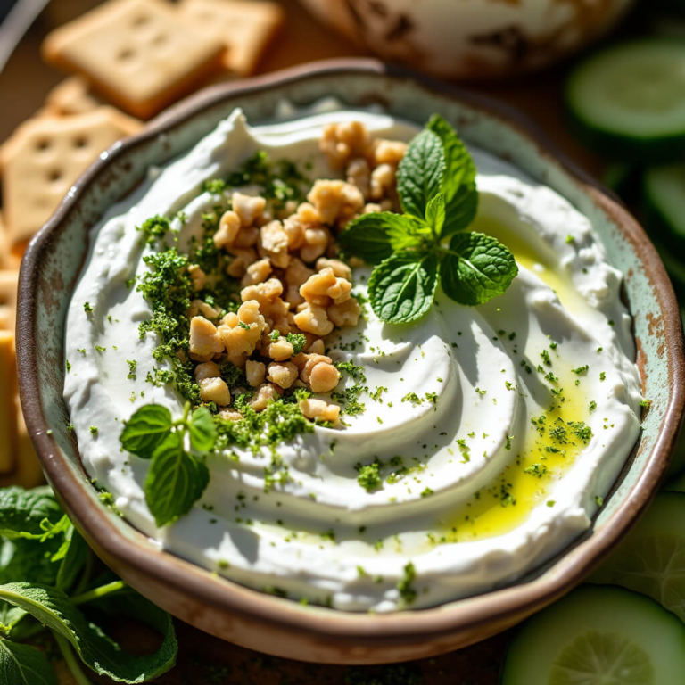 Creamy Balkan tarator recipe with mint and walnuts