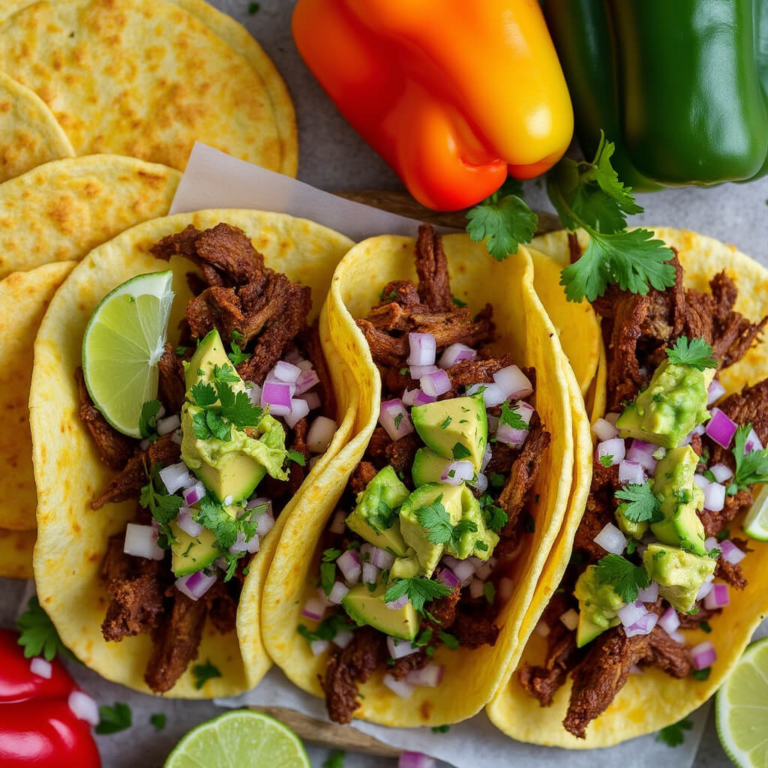 Slow cooker carnitas on gluten-free corn tortillas