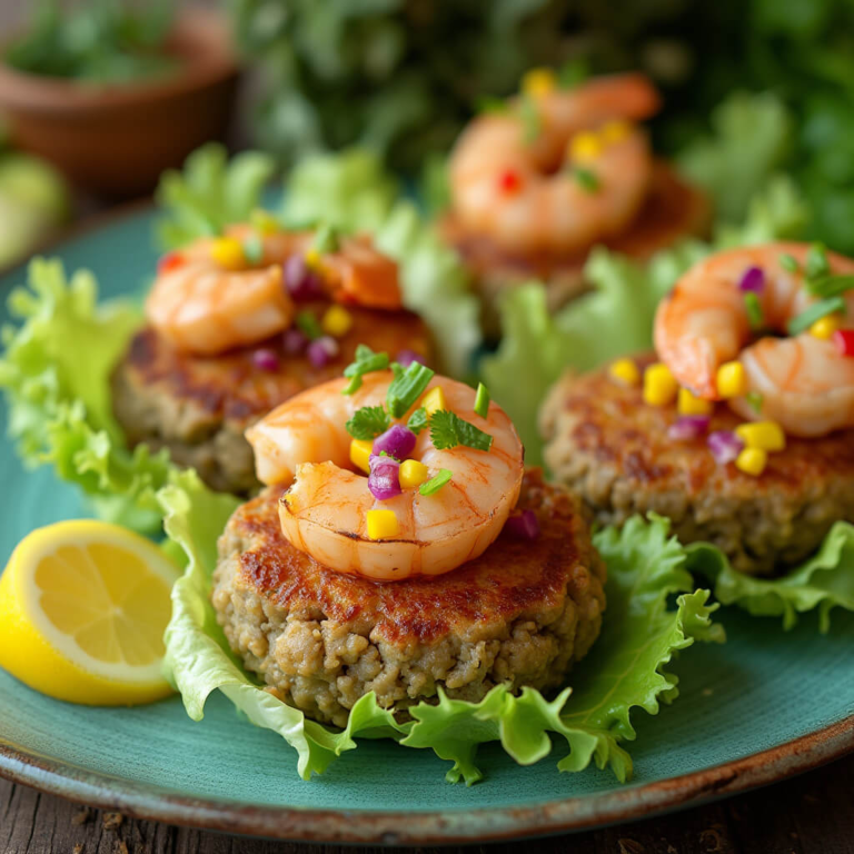 Juicy Prawn Burger Recipe with Lemongrass and Gluten-Free Toppings