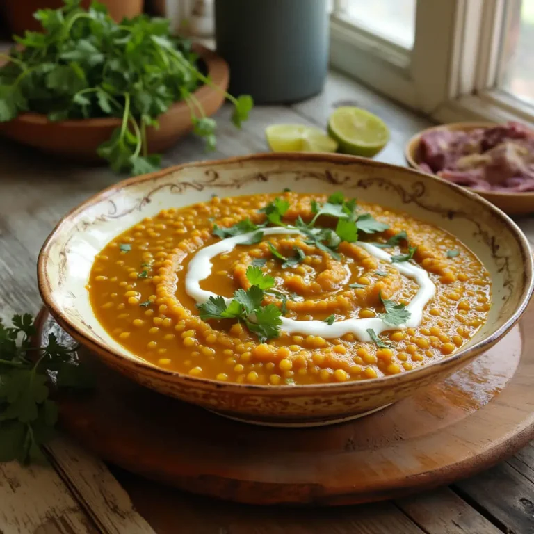 Creamy dairy-free dal makhani recipe with cilantro garnish