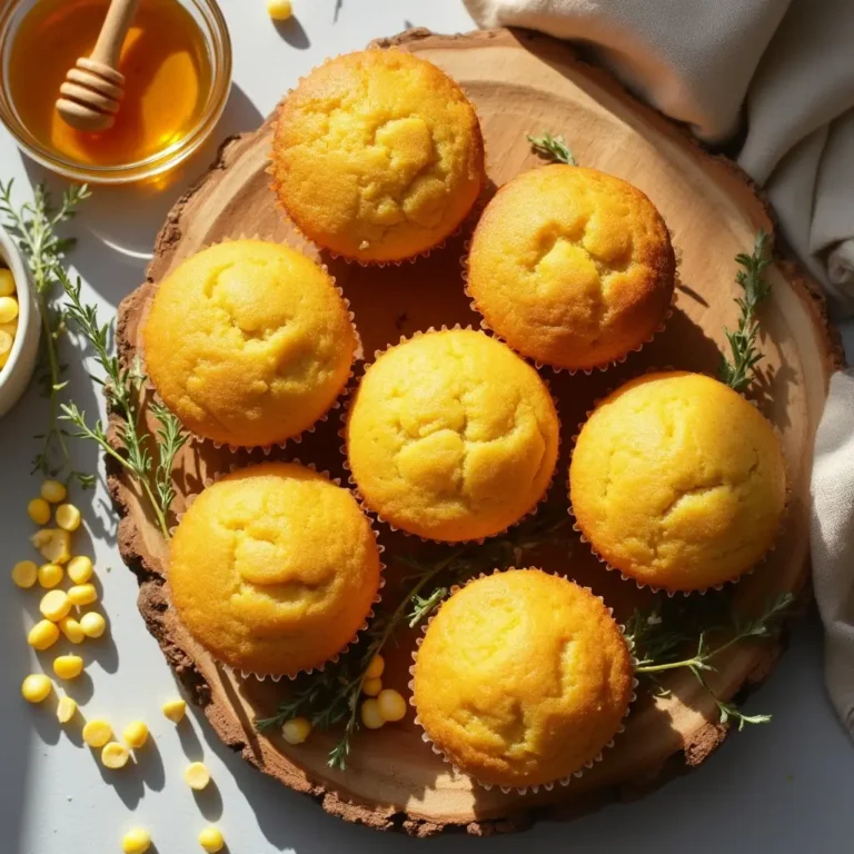 Gluten free cornbread recipe muffins with corn and thyme