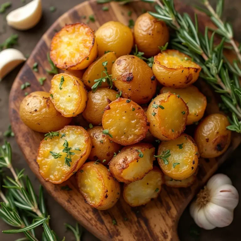Crispy golden-brown parmentier potatoes with herbs and garlic