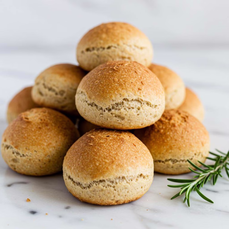 Golden gluten free dinner rolls with rosemary
