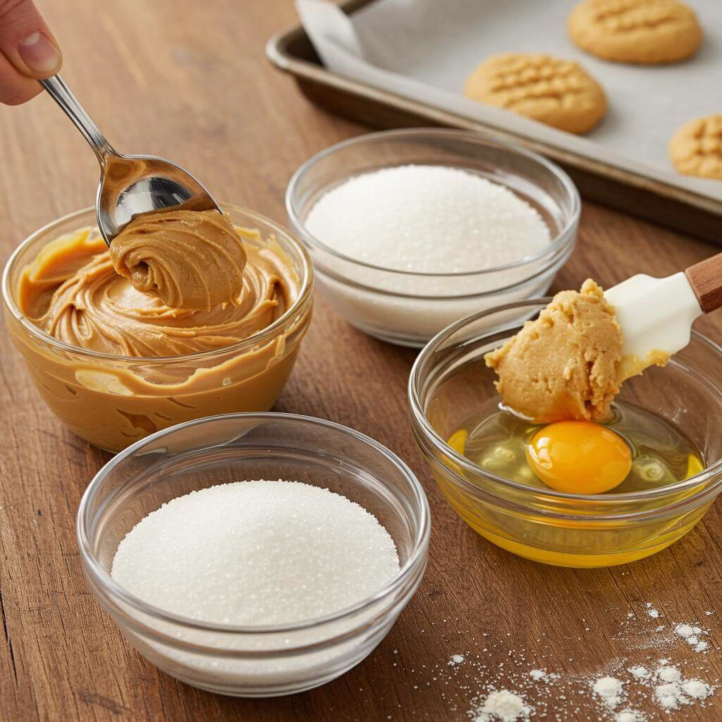 3 ingredient peanut butter cookies ingredients