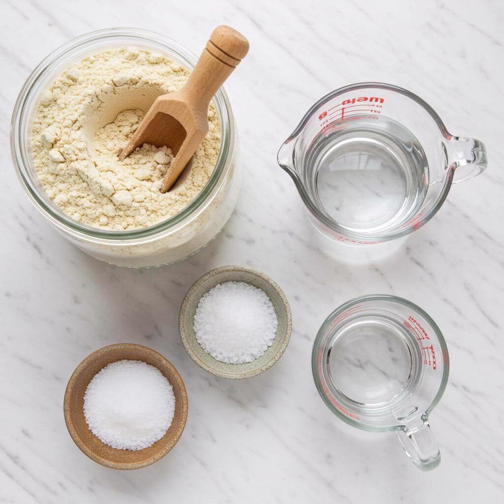 Gluten free corn tortillas ingredients: masa harina, salt, and water
