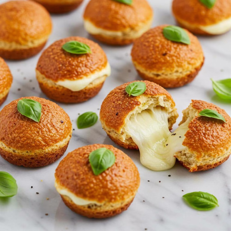 Golden air fryer bagel bites with basil