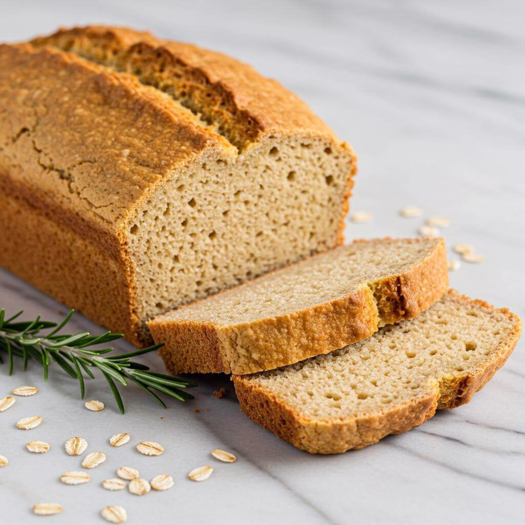 Freshly baked gluten-free bread recipe loaf