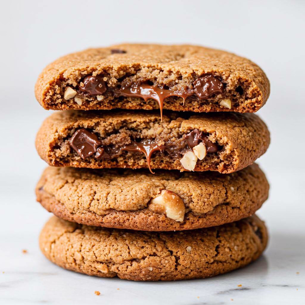 Stack of gluten free protein cookies