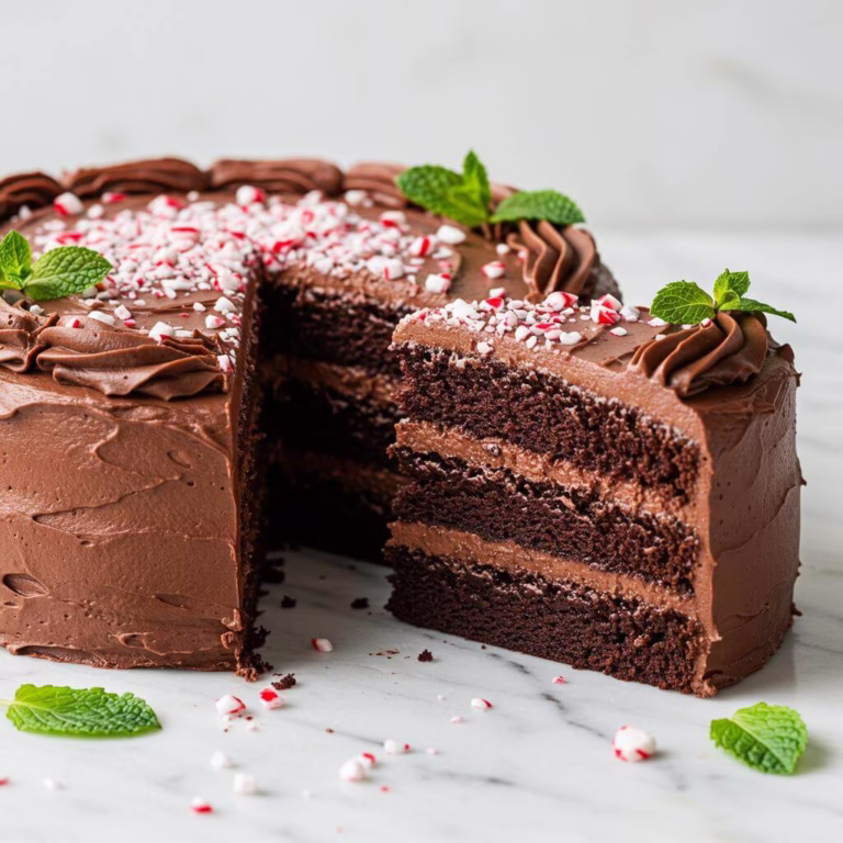 Gluten free chocolate peppermint cake slices