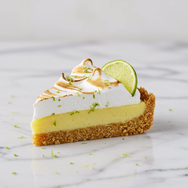 Gluten-free key lime cake recipe with meringue and lime