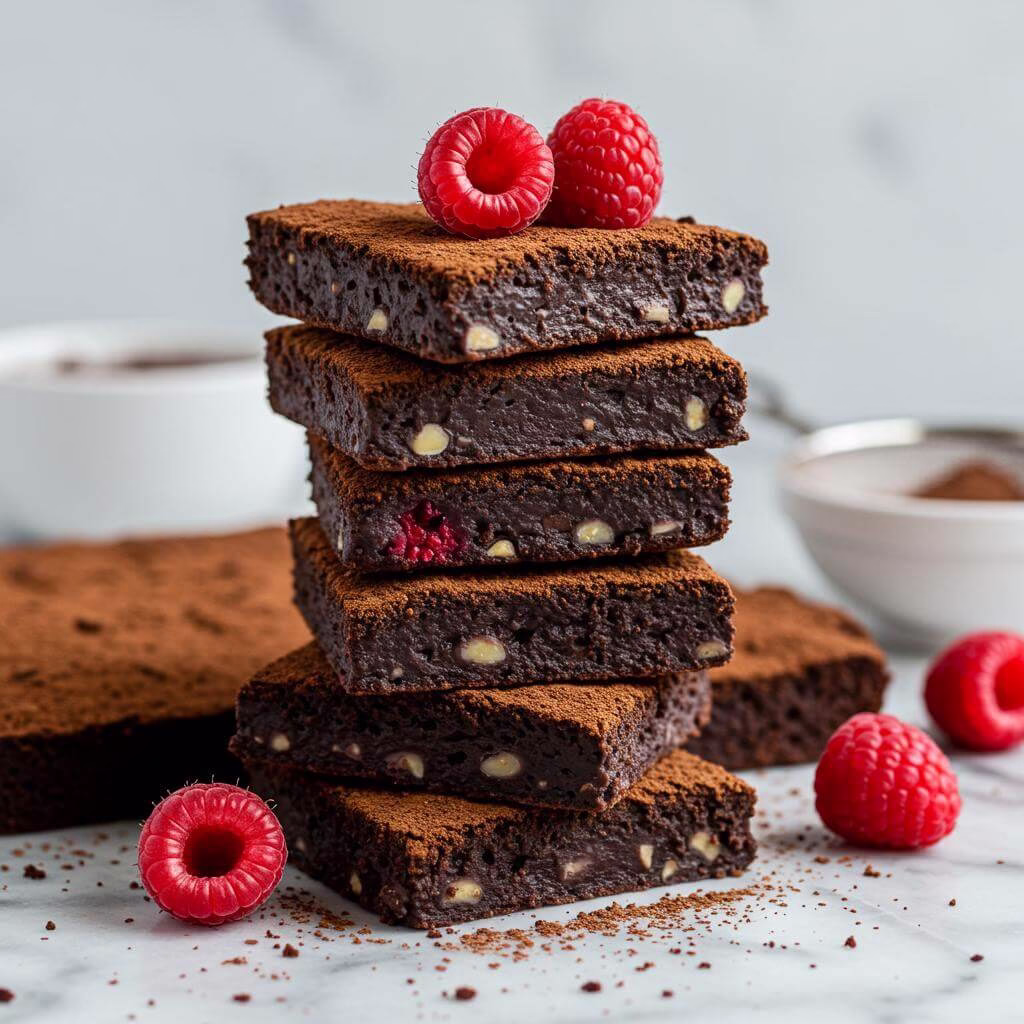 A batch of delicious, fudgy gluten-free black bean brownies.