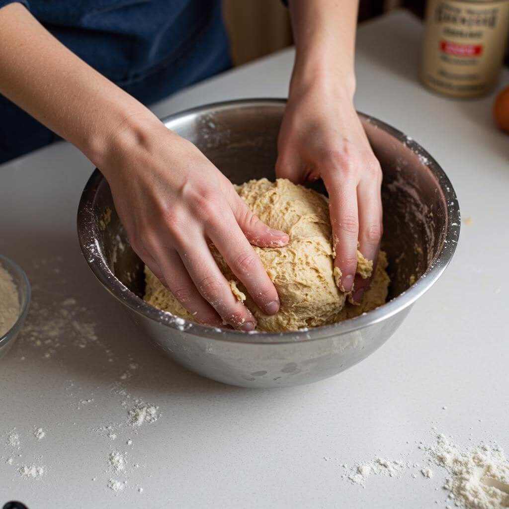 Kneading gluten free dough for lavash crackers
