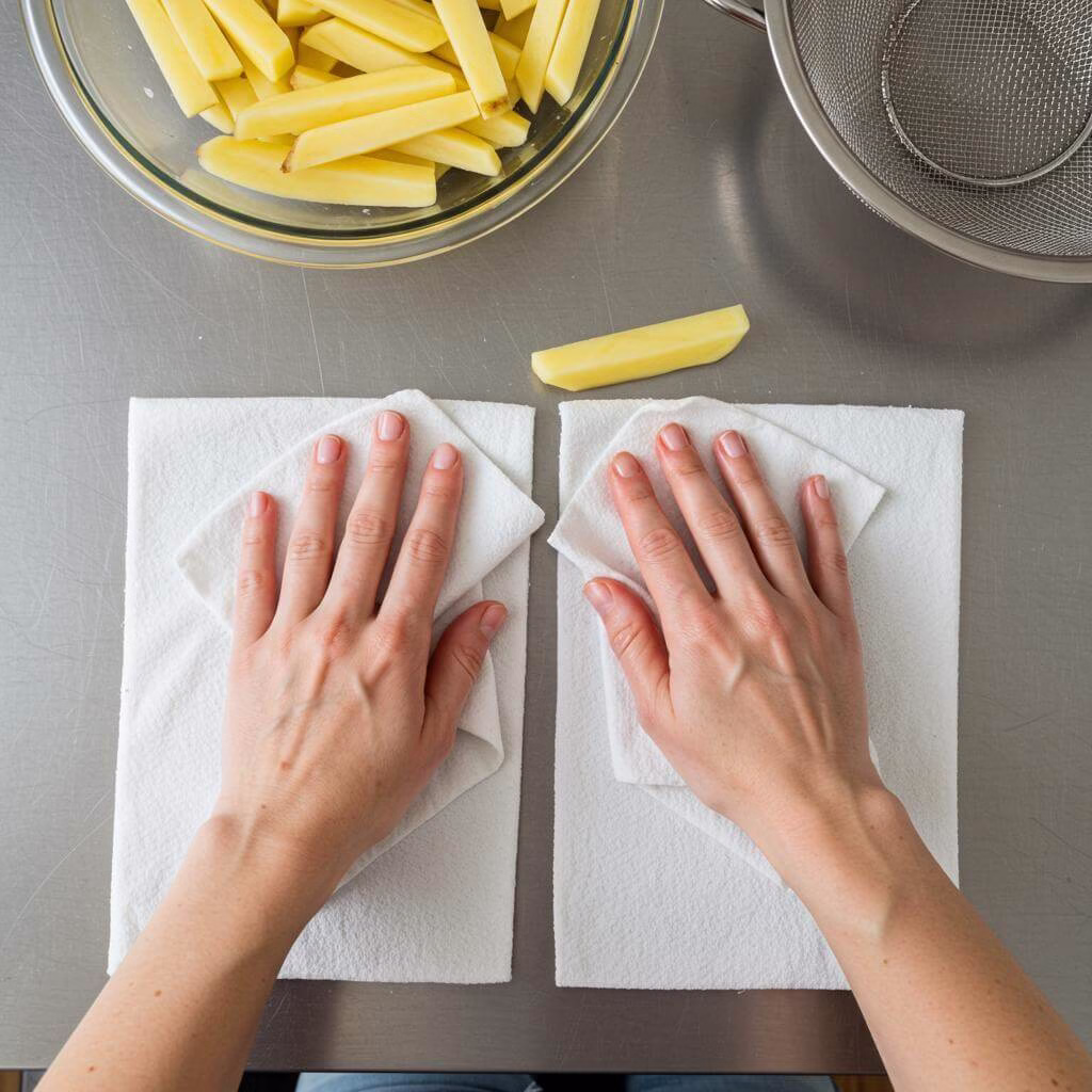 Preparing gluten-free Korean fries